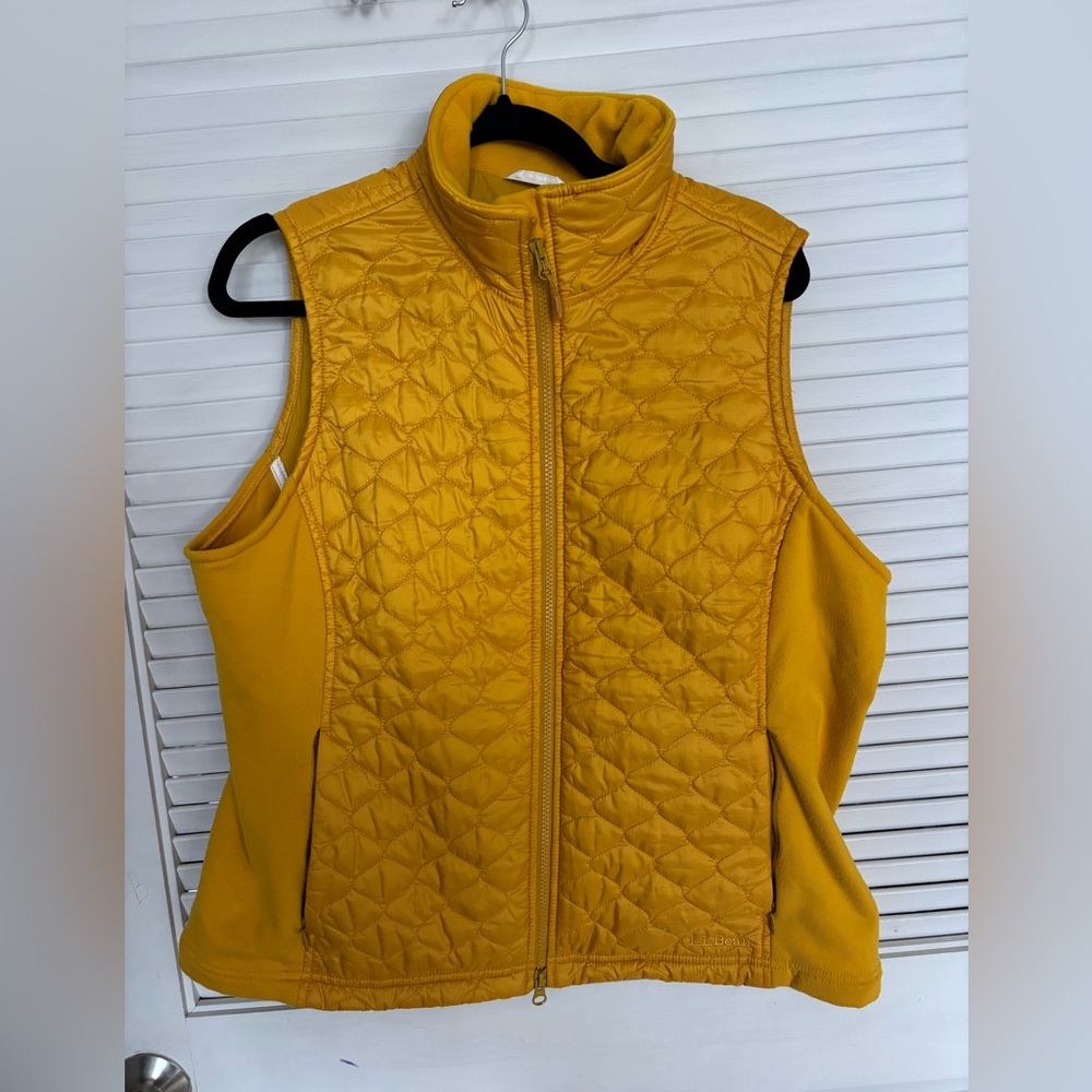 L.L. Bean Women's Yellow Quilted Vest